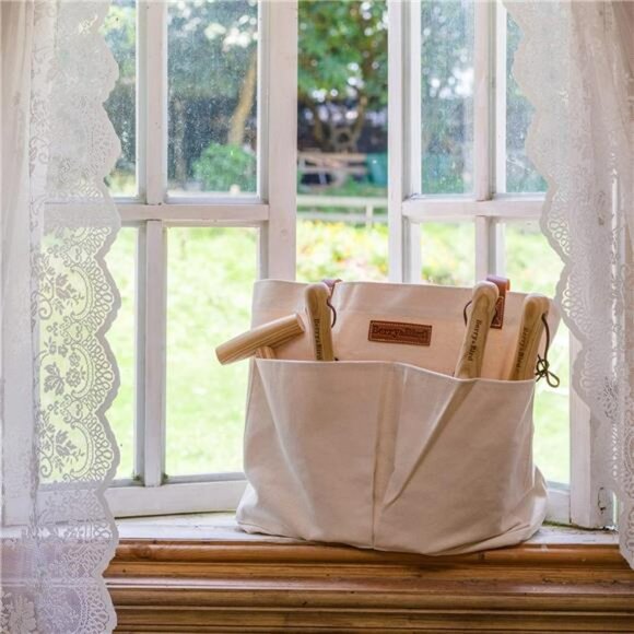 Canvas Garden Tool Tote Bag with Pockets Large Storage Organizer Durable - Picture 2 of 7